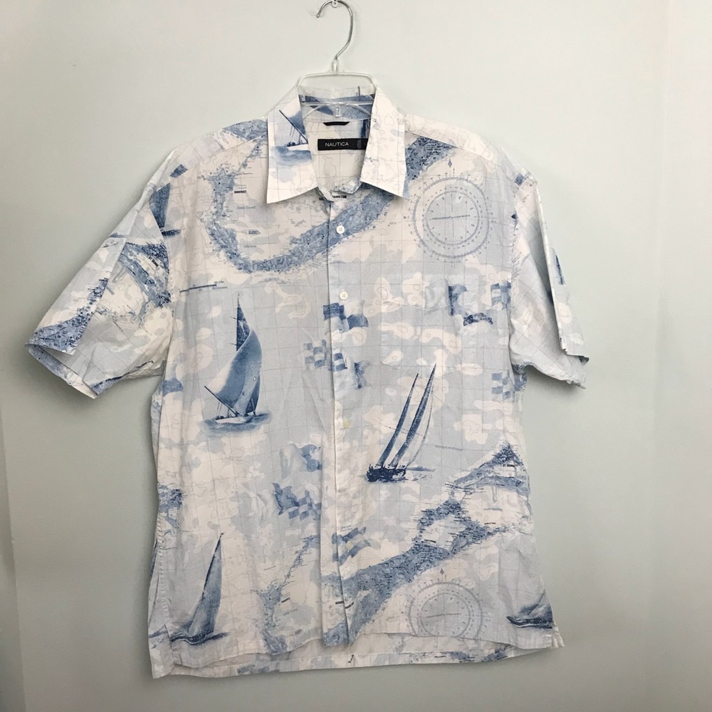 Nautica short sleeve shirt. Size L